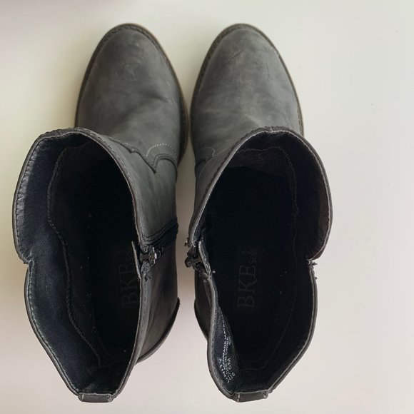 BKE Unity Ankle Boots Western Embroidered Gray - Picture 4 of 10